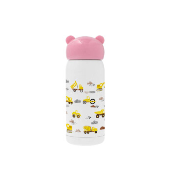 Car construction, Pink stainless steel thermal flask, 320ml