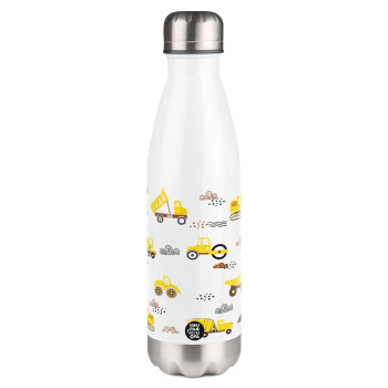 Car construction, Metal mug thermos White (Stainless steel), double wall, 500ml