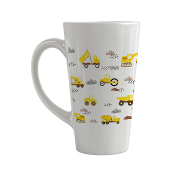 Car construction, Κούπα κωνική Latte Μεγάλη, κεραμική, 450ml