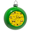 Green Christmas tree ornament bauble 8cm