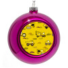 Purple Christmas tree ornament bauble 8cm