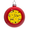 Red Christmas tree ornament bauble 8cm