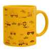 Ceramic coffee mug yellow, 330ml