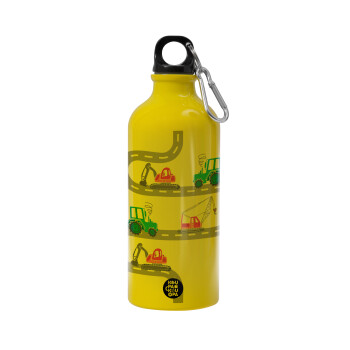 excavator along road, Water bottle 600ml