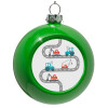 Green Christmas tree ornament bauble 8cm