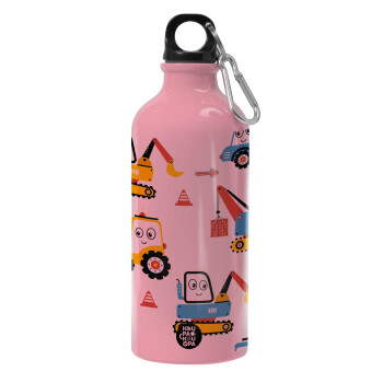 Hand drawing building truck, Water bottle 600ml