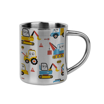 Hand drawing building truck, Mug Stainless steel double wall 300ml
