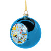 Blue Christmas tree ball ornament 8cm