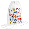 Backpack pouch GYMBAG white (28x40cm)