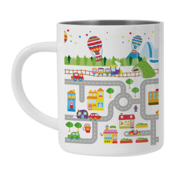 City road track maps, Mug Stainless steel double wall 450ml