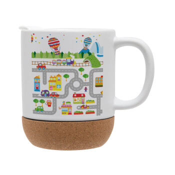 City road track maps, Ceramic coffee mug Cork (MAT), 330ml (1pcs)