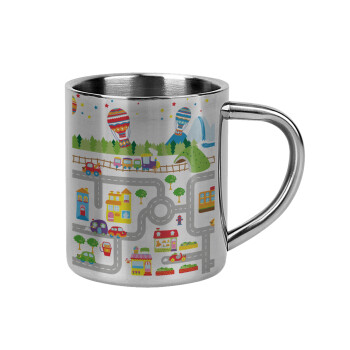 City road track maps, Mug Stainless steel double wall 300ml