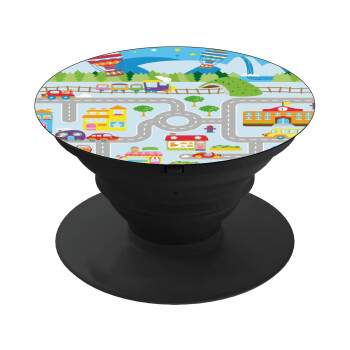 City road track maps, Phone Holders Stand  Black Hand-held Mobile Phone Holder
