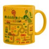 Ceramic coffee mug yellow