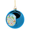 Blue Christmas tree ball ornament 8cm