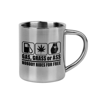 Gas, Grass or Ass, Mug Stainless steel double wall 300ml