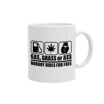 Gas, Grass or Ass, Ceramic coffee mug, 330ml