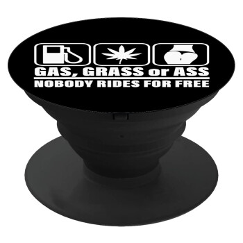 Gas, Grass or Ass, Phone Holders Stand  Black Hand-held Mobile Phone Holder