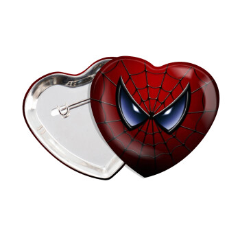 Spiderman mask, Κονκάρδα παραμάνα καρδιά (57x52mm)
