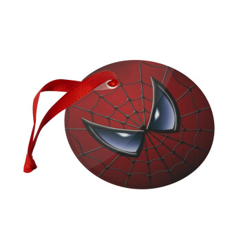 Spiderman mask, Christmas ornament glass 9cm