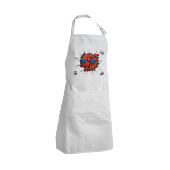 Spiderman wall, Adult Chef Apron (with sliders and 2 pockets)