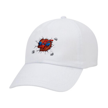 Spiderman wall, Καπέλο Ενηλίκων Baseball Λευκό 5-φύλλο (POLYESTER, ΕΝΗΛΙΚΩΝ, UNISEX, ONE SIZE)