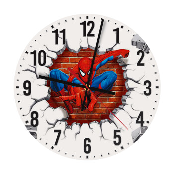 Spiderman wall, Ρολόι τοίχου ξύλινο (30cm)