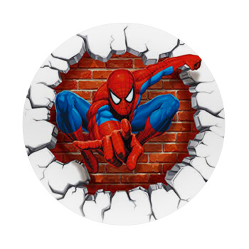 Spiderman wall, Mousepad Round 20cm
