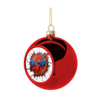 Spiderman wall, Christmas tree ball Red 8cm