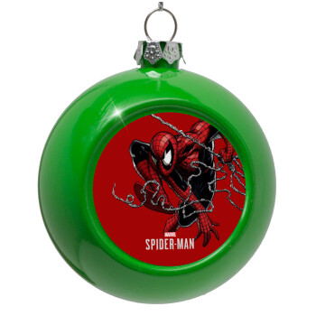 Spider-man, Green Christmas tree ornament bauble 8cm