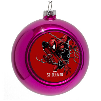 Spider-man, Purple Christmas tree ornament bauble 8cm