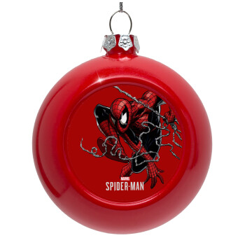 Spider-man, Red Christmas tree ornament bauble 8cm