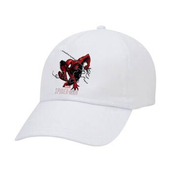 Spider-man, Adult Baseball Cap White 5-panel (POLYESTER, ADULT, UNISEX, ONE SIZE)