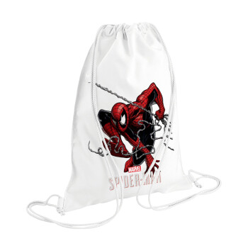 Spider-man, Backpack pouch GYMBAG white (28x40cm)