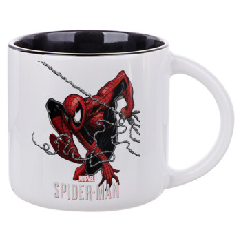 Spider-man, Κούπα κεραμική 400ml Λευκή/Μαύρη