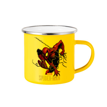 Spider-man, Yellow Enamel Metallic Cup 360ml