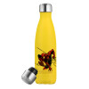 Yellow Stainless Steel Metallic Thermos, double-walled, 500ml