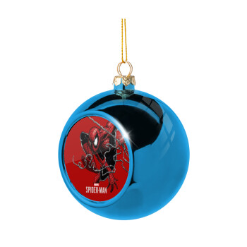 Spider-man, Blue Christmas tree ball ornament 8cm