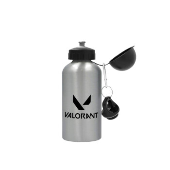 Valorant, Metallic water jug, Silver, aluminum 500ml