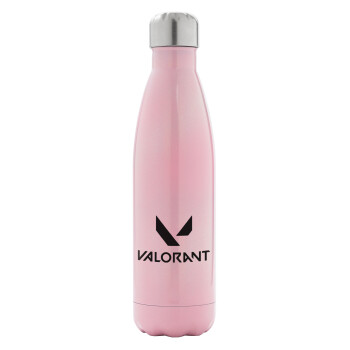 Valorant, Metal mug thermos Pink Iridiscent (Stainless steel), double wall, 500ml