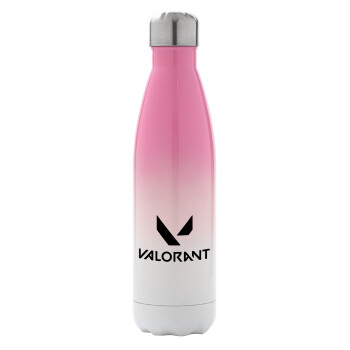 Valorant, Metal mug thermos Pink/White (Stainless steel), double wall, 500ml