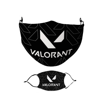 Valorant, Μάσκα υφασμάτινη Ενηλίκων πολλαπλών στρώσεων με υποδοχή φίλτρου