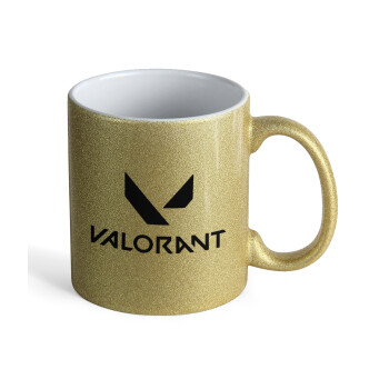 Valorant, Κούπα Χρυσή Glitter που γυαλίζει, κεραμική, 330ml