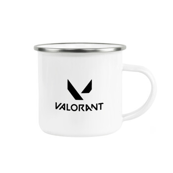 Valorant, Metallic enamel cup white 360ml