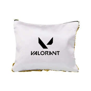 Valorant, Sequin Gold Pouch Cosmetic Bag