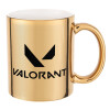 Mug ceramic, gold mirror, 330ml