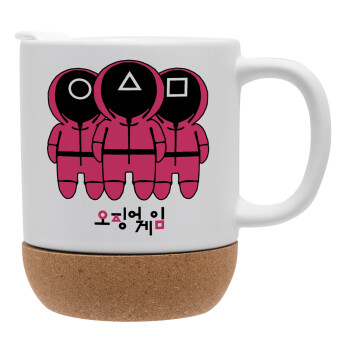 The squid game, Ceramic coffee mug Cork (MAT), 330ml (1pcs)