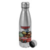 Metallic water bottle, stainless steel, 750ml