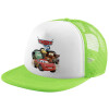 Adult Soft Trucker Hat with Mesh GREEN/WHITE (POLYESTER, ADULT, ONE SIZE)