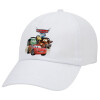 Adult Baseball Cap White 5-panel (POLYESTER, ADULT, UNISEX, ONE SIZE)